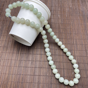 Inner Mongolia she taicui necklace wholesale natural jade color neck mother chain 10m pea green lady clavicle chain