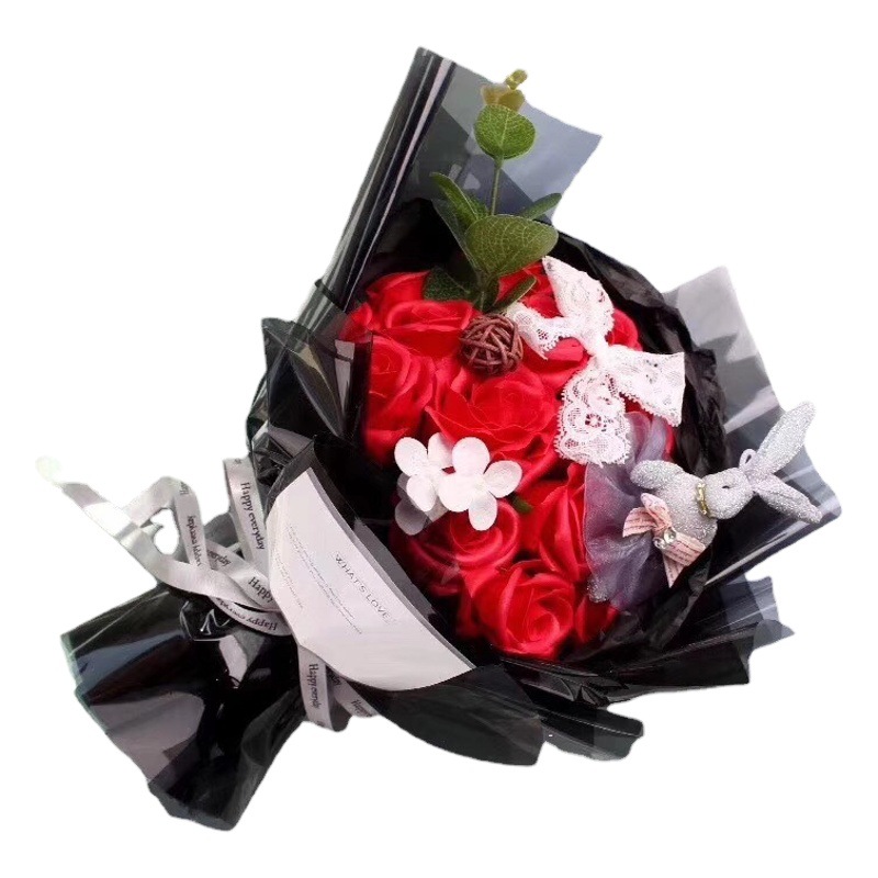 Ramo de Navidad Material de embalaje Papel de embalaje de celofán Papel de vidrio de color de alta transparencia Spot al por mayor