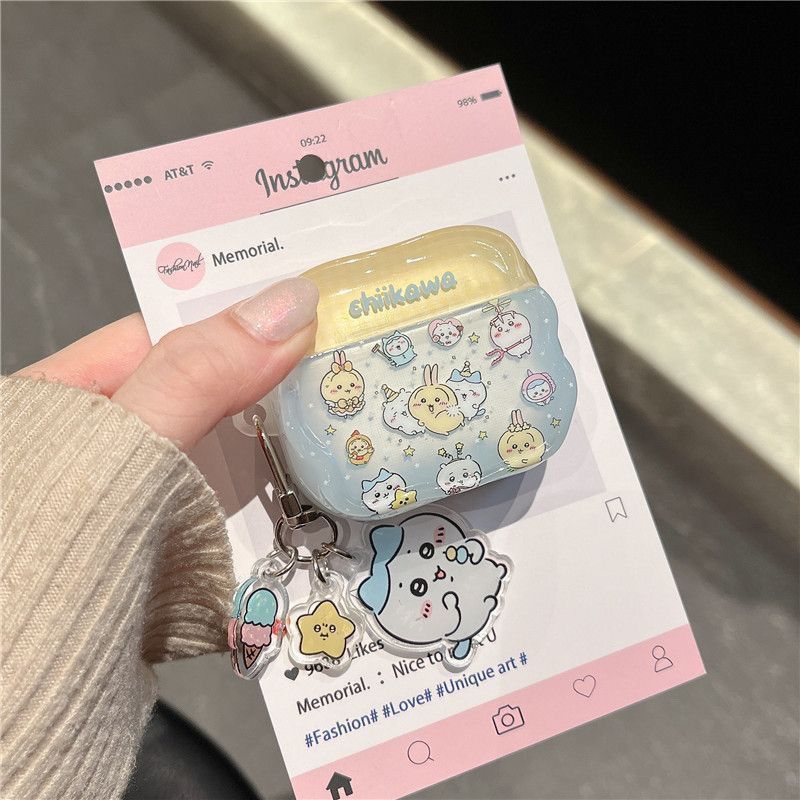 Cartoon Lanji Ica es adecuado para airpodspro3 generación 2 funda Bluetooth airpods4 generación funda auriculares
