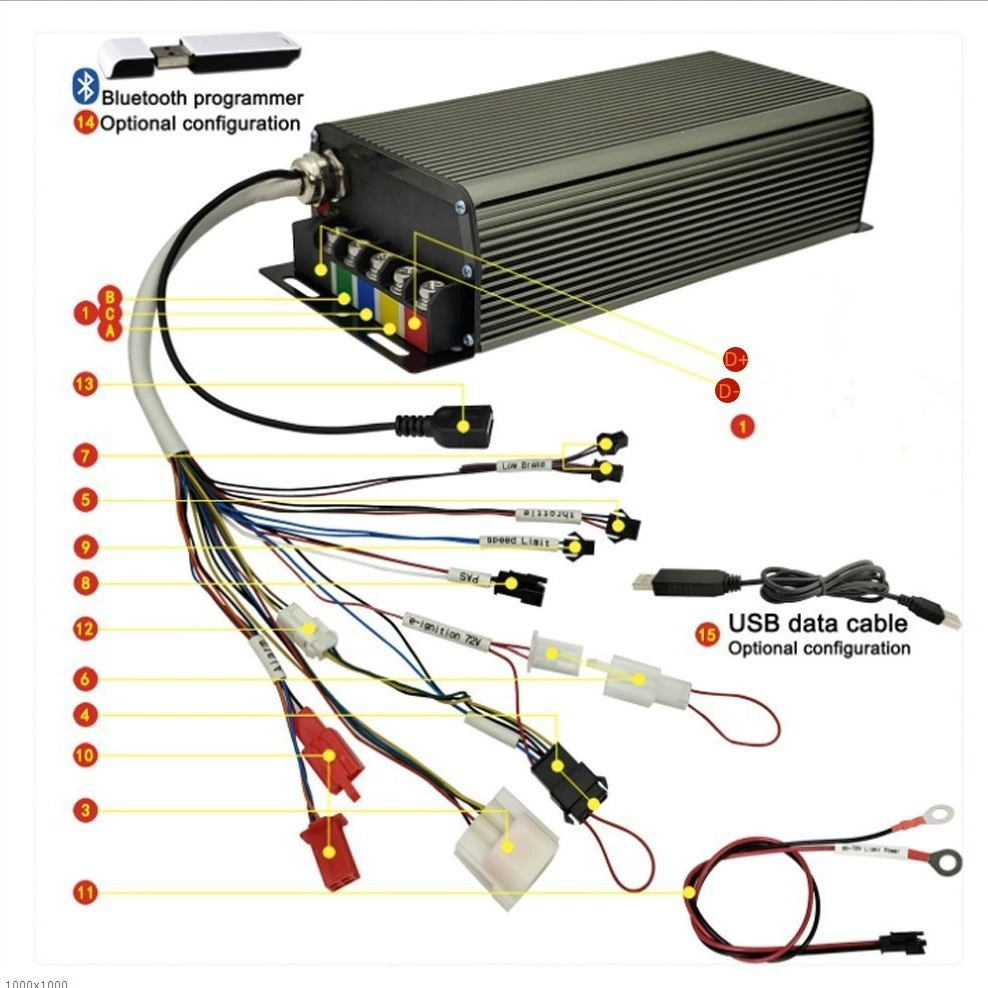 Контроллер для электроснегохода Meiqi Saab Communication Instrument Series, 48-72В, 150А, эффективен и стабилен.