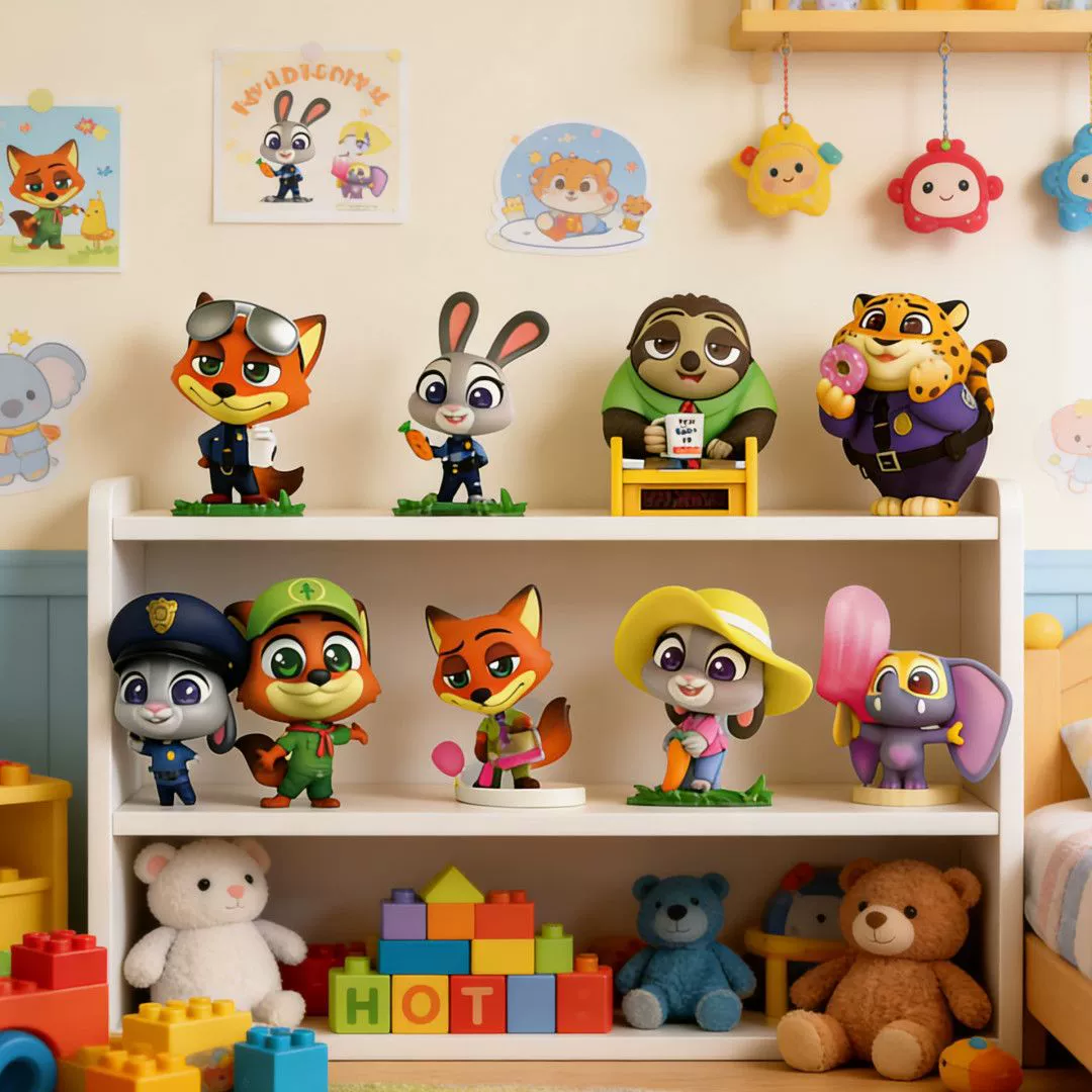 Минифигура, кукла, игрушка, лиса, енот, подарок на день рождения