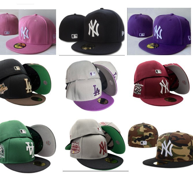Sombreras de béisbol totalmente cerradas para hombres no ajustables, sombreros de baile callejero totalmente cerrados, sombreros de borde plano, sombreros de tamaño americano