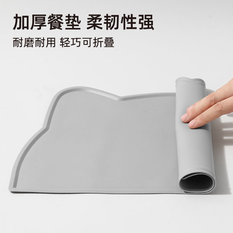 Nueva silicona mascota placemat perro comer anti-desbordamiento perro estera gato estera anti-derrame impermeable fácil limpieza mascota placemat