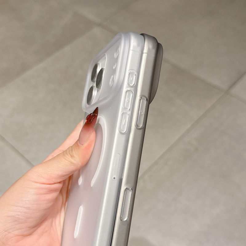 UV准分子适用苹果17Promax磨砂磁吸手机壳iphone16透明PC硬保护套|undefined