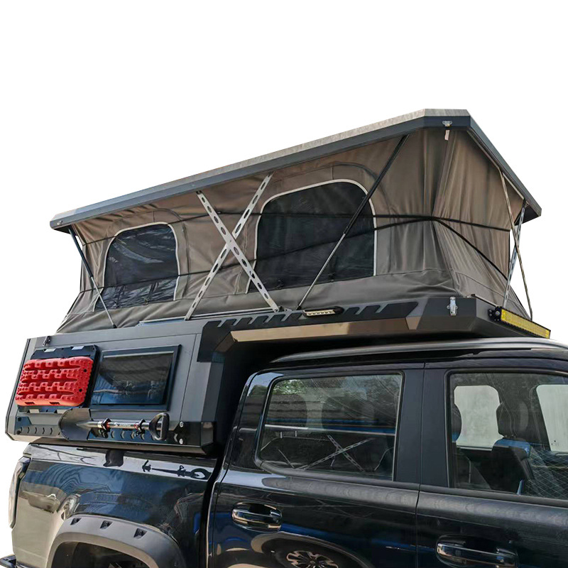 Pickup RV cargado con una caja de casa de carga cuadrada RV Gran Muralla arma trasera transformación al aire libre acampando turismo