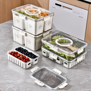 PET new crisper refrigerator storage box plastic thickened frozen draining crisper for refrigerator