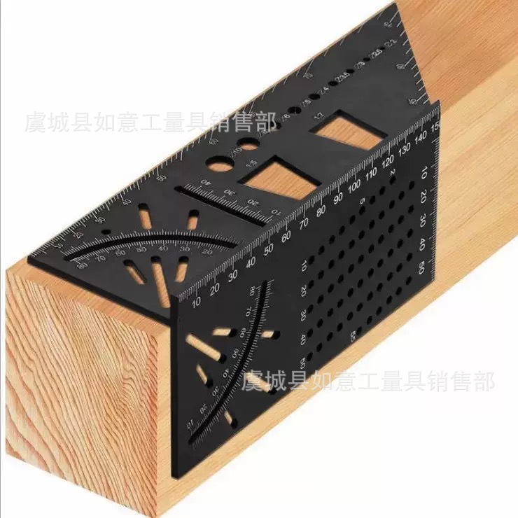铝合金45°90°划线角度尺三维木工止点规3D mitre angle measure
