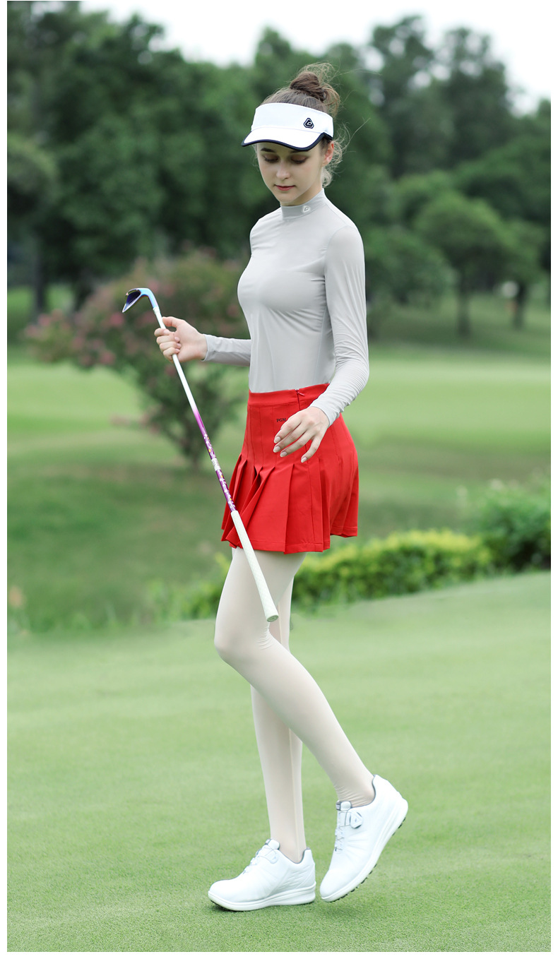 Áo thun golf nữ dài tay chống nắng lụa băng PGM — YF443 (phiên bản sọc) màu xám, YF001 màu xám, YF001 màu xanh, YF001 màu hồng chi tiết 30