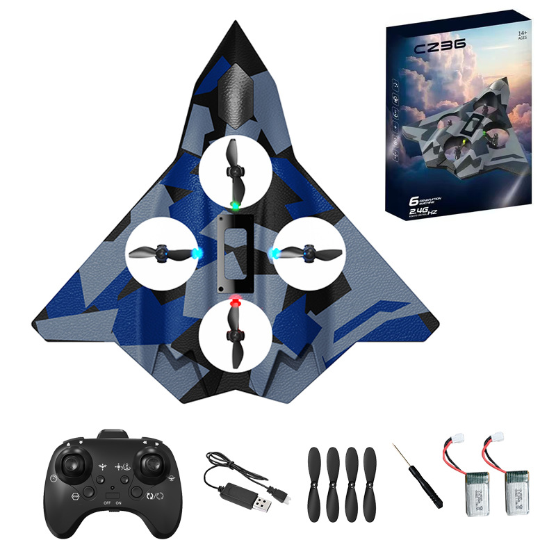 Cross-Border Private Model Hand-Thrown Stunt Glider Electric Model Aircraft Children's Toys Foam Remote Control Aircraft Drone