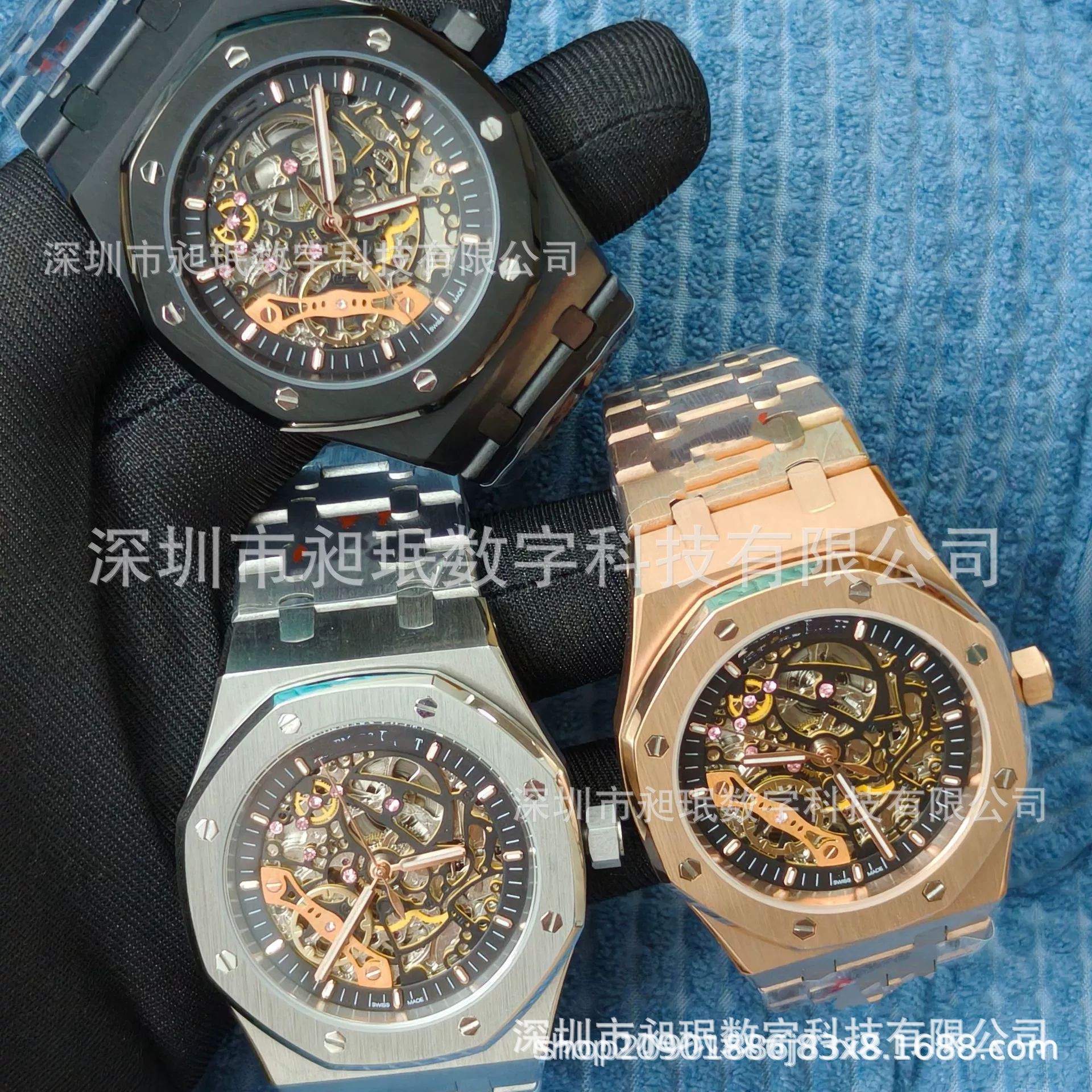 Cross-Border Popular Royal Oak 15407 Fully Automatic Mechanical Watch with Ap Men's Business Steel Strap Watch