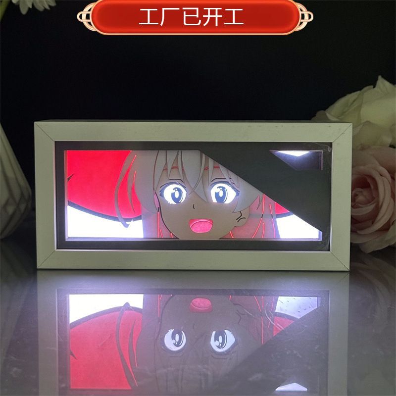 Irena Paper Carving Lamp Witch Journey Anime Figure Peripheral Ornaments Scenic Gifts LED Light Box Night Light
