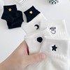 Socks Thin section black Low Embroidery College wind Socks ins Socks Cotton socks wholesale