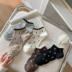 花の靴下の子供の低い靴下の春の夏の小さい花の女性の船の靴下の日本のかわいい防臭の韓国版の綿の女性の靴下