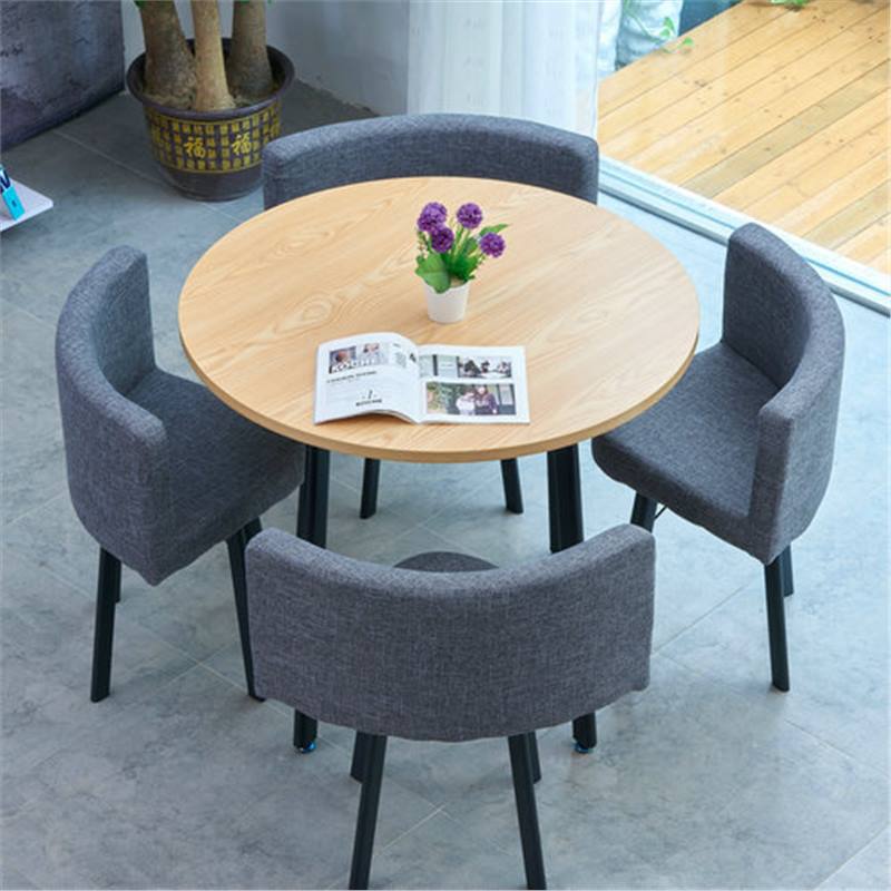 둥근 나무 색 회색 천 의자 뜨거운 판매