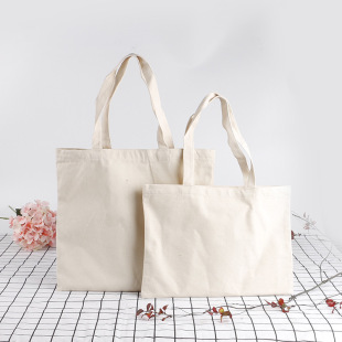 Canvas bag blank wholesale fixed color printing cotton environmental protection hand-painted diy shoulder handbag spot bunched linen bag