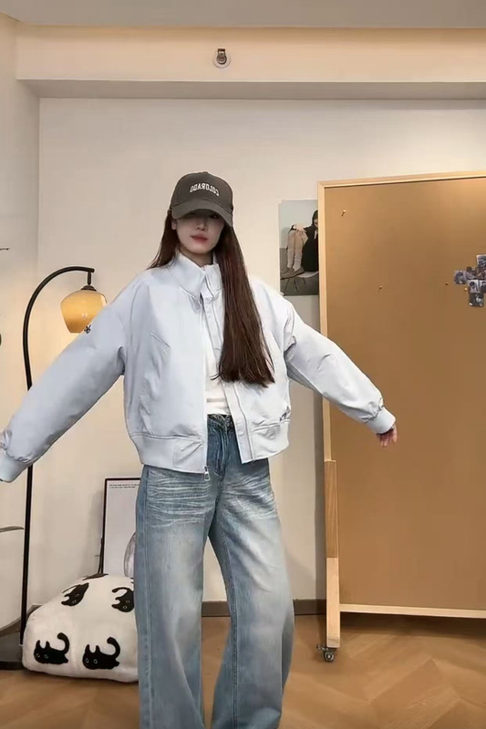 美式复古立领棒球服外套女2025秋季新款宽松小个子百搭夹克上衣潮|undefined