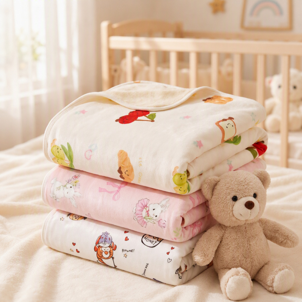 2026 New Model Baby Double-Sided Fleece Wrap Blanket, Class A Ultra-Soft Newborn Swaddle, Newborn Baby Wrap Blanket, Autumn