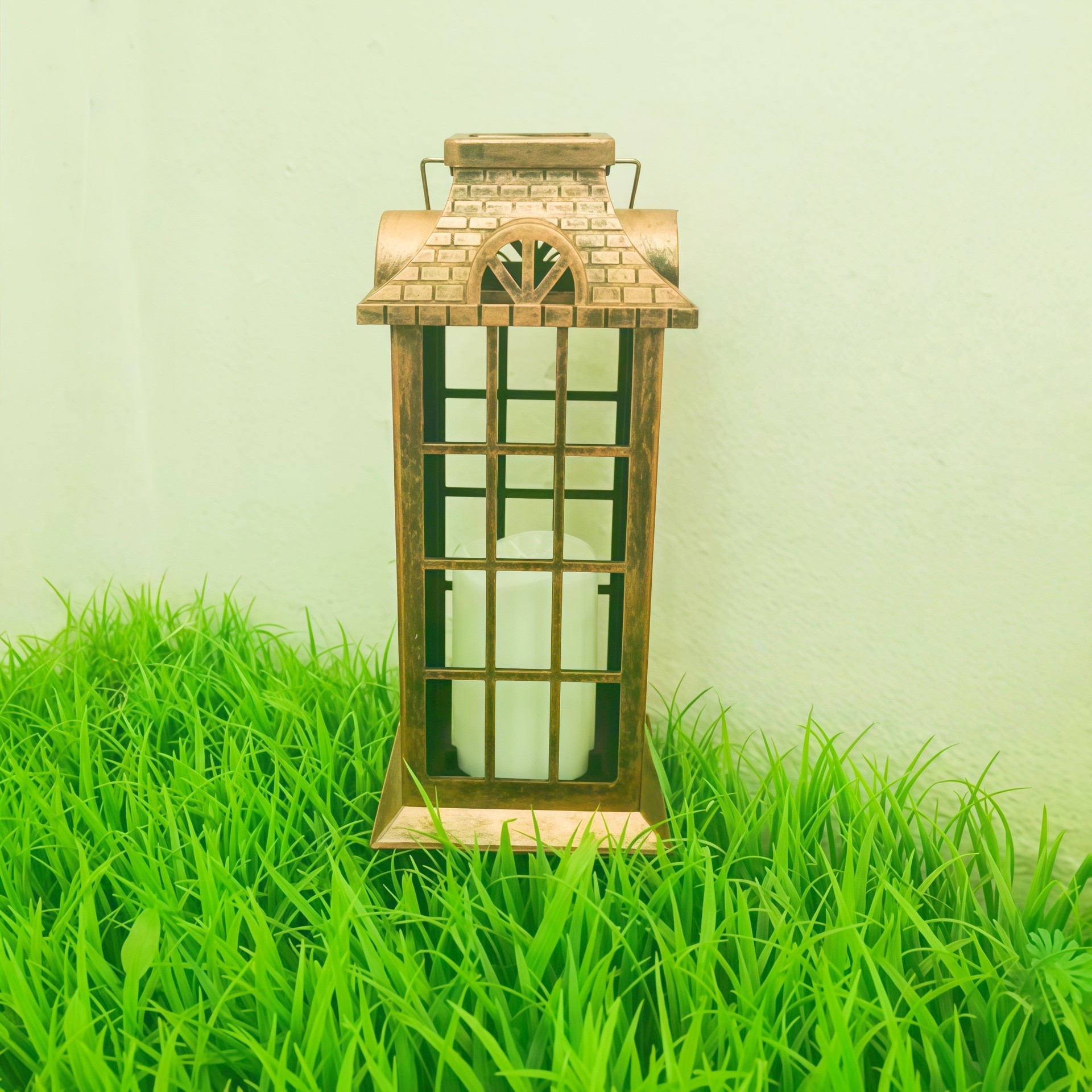 구리색 행거 조명 격자