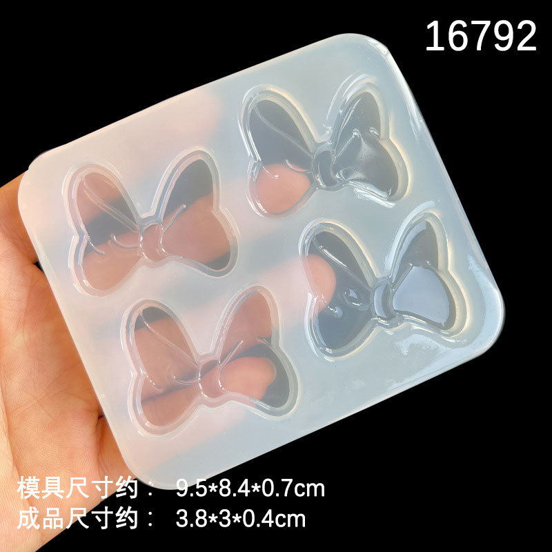 De cuatro piezas de forma de mariposa espejo de silicona molde de cristal epoxi DIY molde hecho a mano relleno de color colgante Decoración