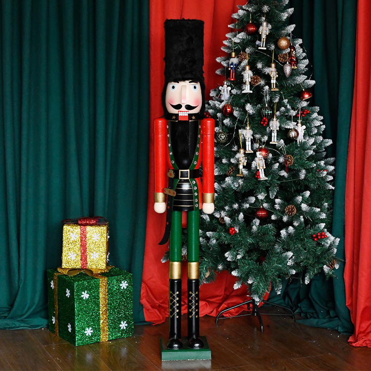 Gran cascanueces 150CM hombres de marionetas soldados de 1,5 metros decoración de navidad de hotel artesanía decoración