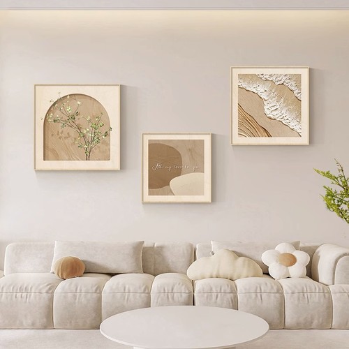 Cream style restaurant decoration painting Nordic style living room hanging painting children's room decoration painting log style bedroom bedside mural