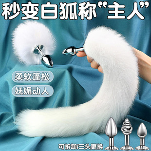 Fun sm Detachable Fox Tail Anal Plug Outgoing Women's Adjustment Backcourt Props Adult Metal Anal Plug