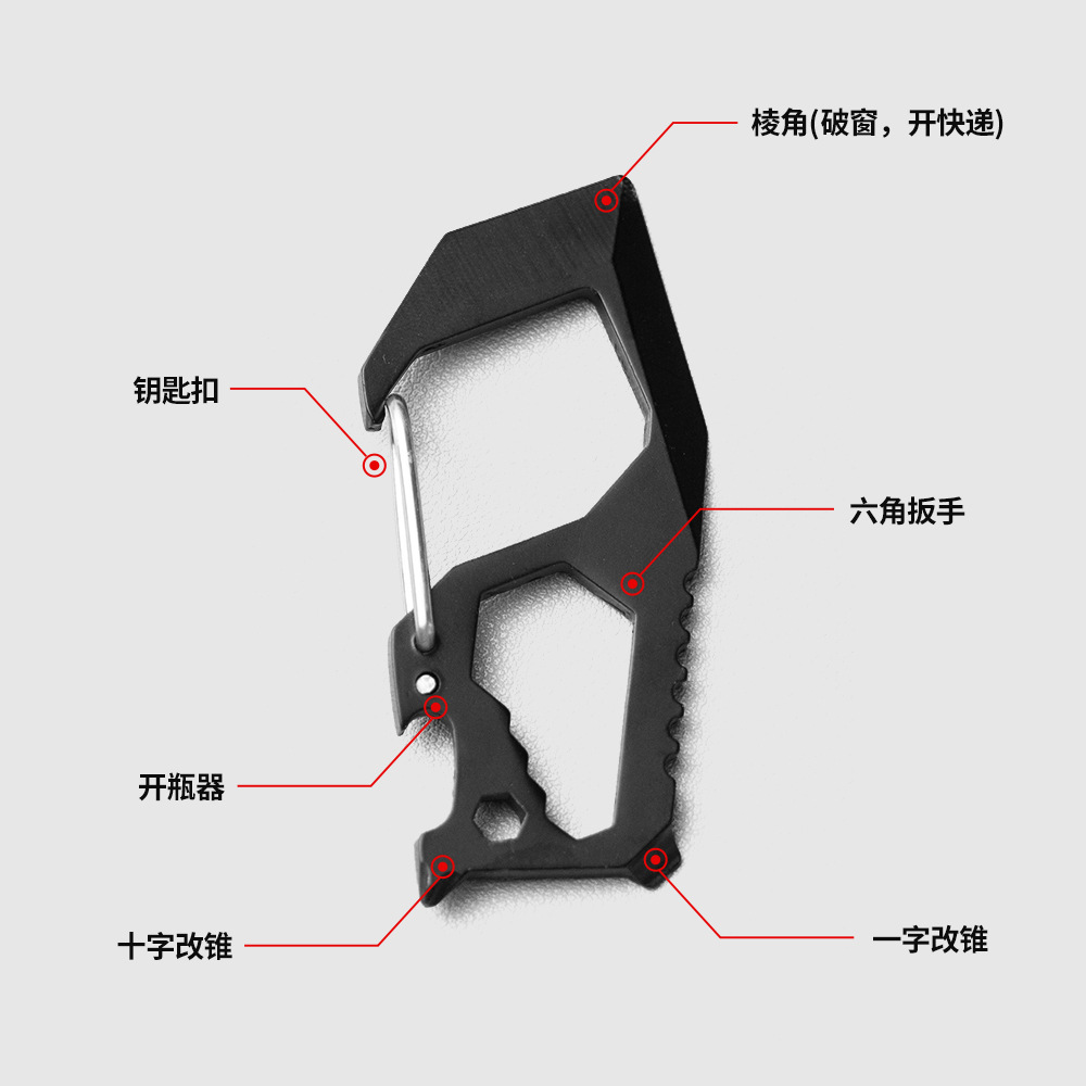 多功能钥匙扣小刀挂件随身开瓶器EDC工具拆快递迷你袖珍开箱神器