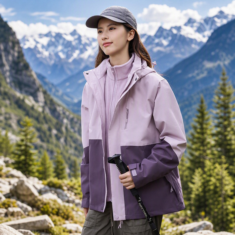 Jp Three-In-One Women's New Autumn and Winter down Jacket Windproof and Waterproof Mountaineering Jacket Sports Logo Jacket Jp Three-In-One Women's New Autumn and Winter down Jacket Windproof and Waterproof Mountaineering Jacket Sports Logo Jacket