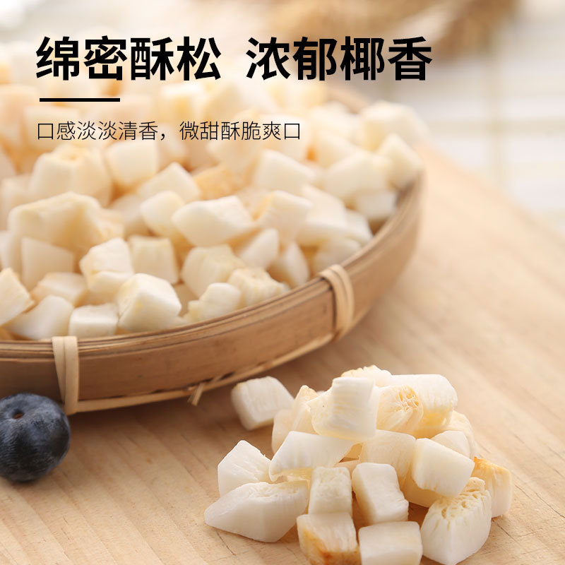 Coconut Crispy Pieces Bulk Unsweetened Freeze-Dried Coconut Pieces Hainan Specialty Barbecue Coconut Pieces Direct from Manufacturer