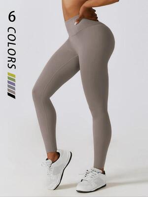 G1675 代发速卖通亚马逊跨境新款运动裤女式纯色高腰紧身裤，|ms