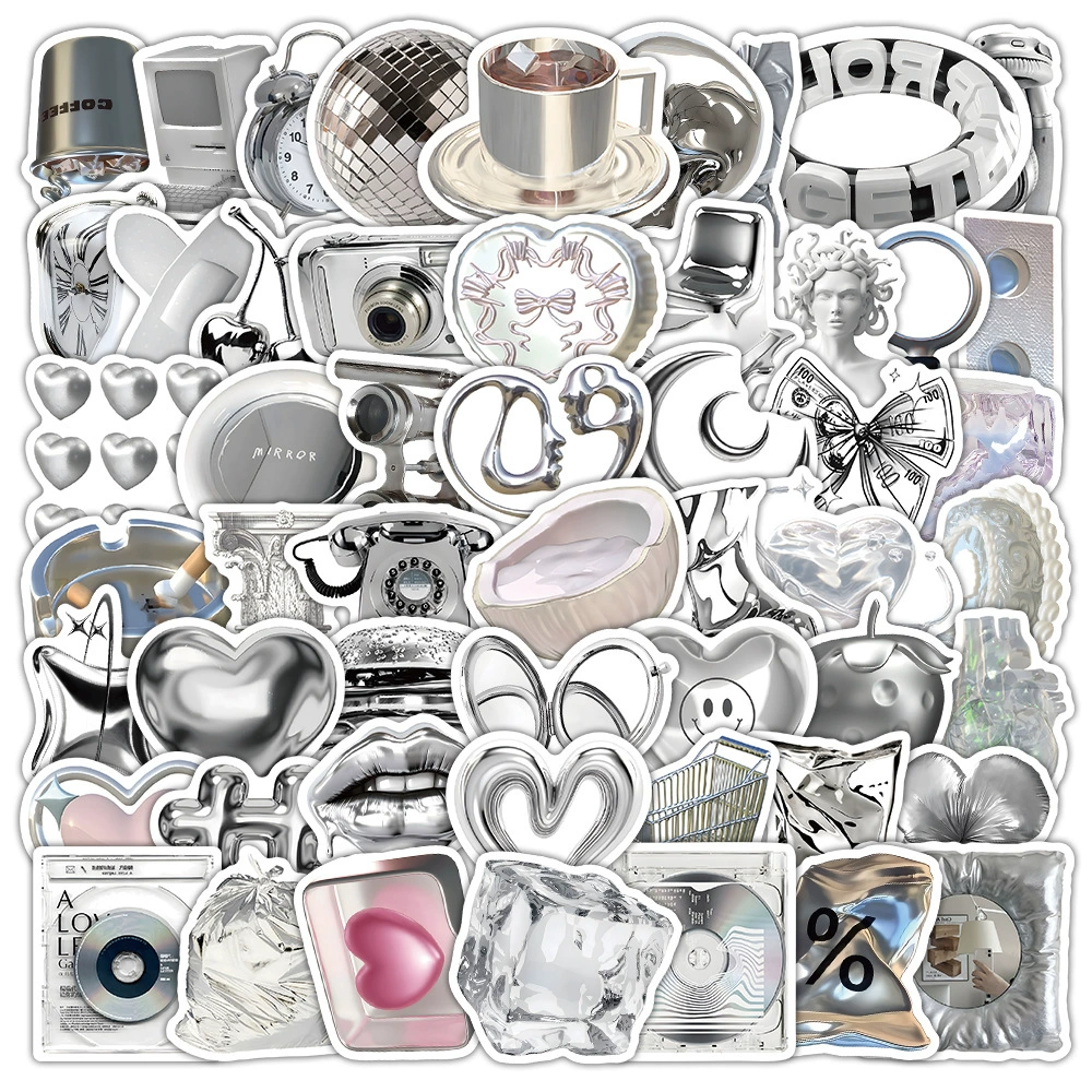 Sticker Pack, multi-design aesthetic stickers, 8×8 cm high-quality sheets, assorted counts 60–103 pcs