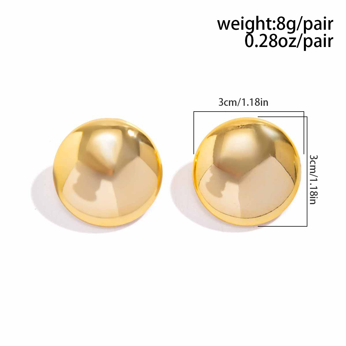 1 Pair Simple Style Classic Style Water Droplets Heart Shape Plating Iron Gold Plated Ear Studs display picture 10