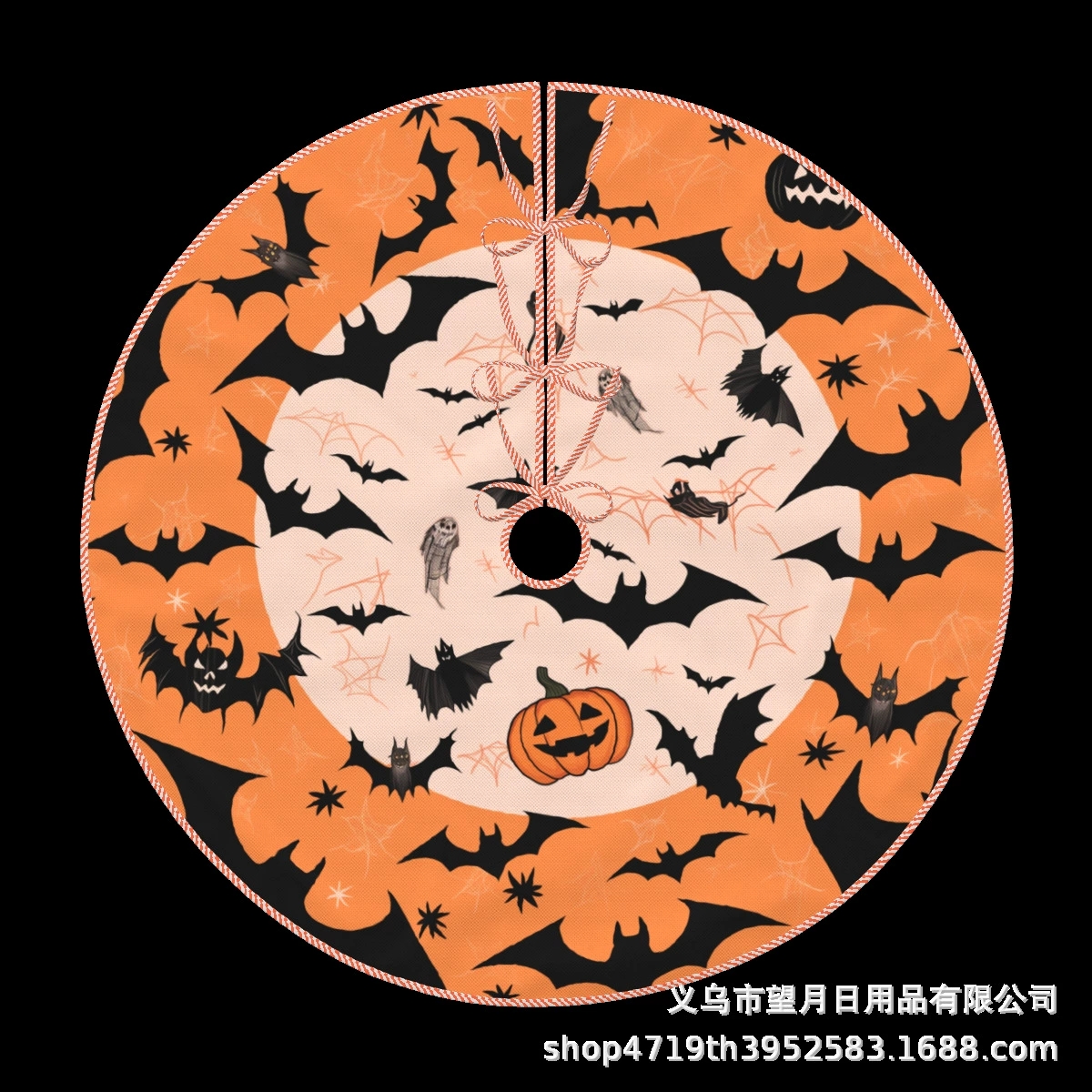 Кроссбордная сеkс Halloween елочная юбка новая фланелевая линя рождественские украшения тыква призрак летучая мышь черная кошка ведьма