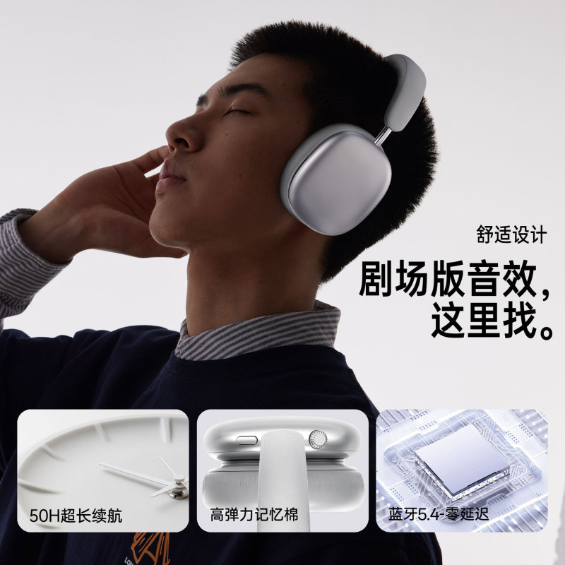 国境を越えた新しい ANC ワイヤレス ノイズ キャンセリング Bluetooth ヘッドセット ヘッドマウント オーバーイヤー超長バッテリー寿命 Bluetooth ヘッドセット P9MAX|undefined