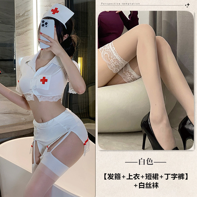 Белый ободок, мини-юбка, штаны, колготки