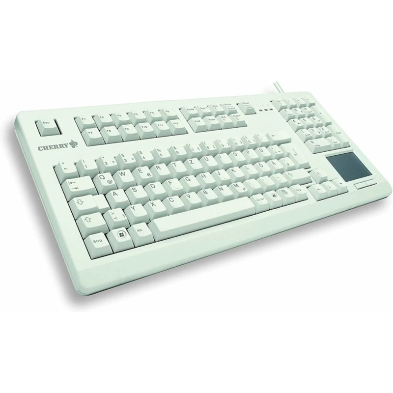 Клавиатура с тачпадом Cherry G80-11900LUMDE-0, белая USB, немецкая раскладка, 105 клавиш