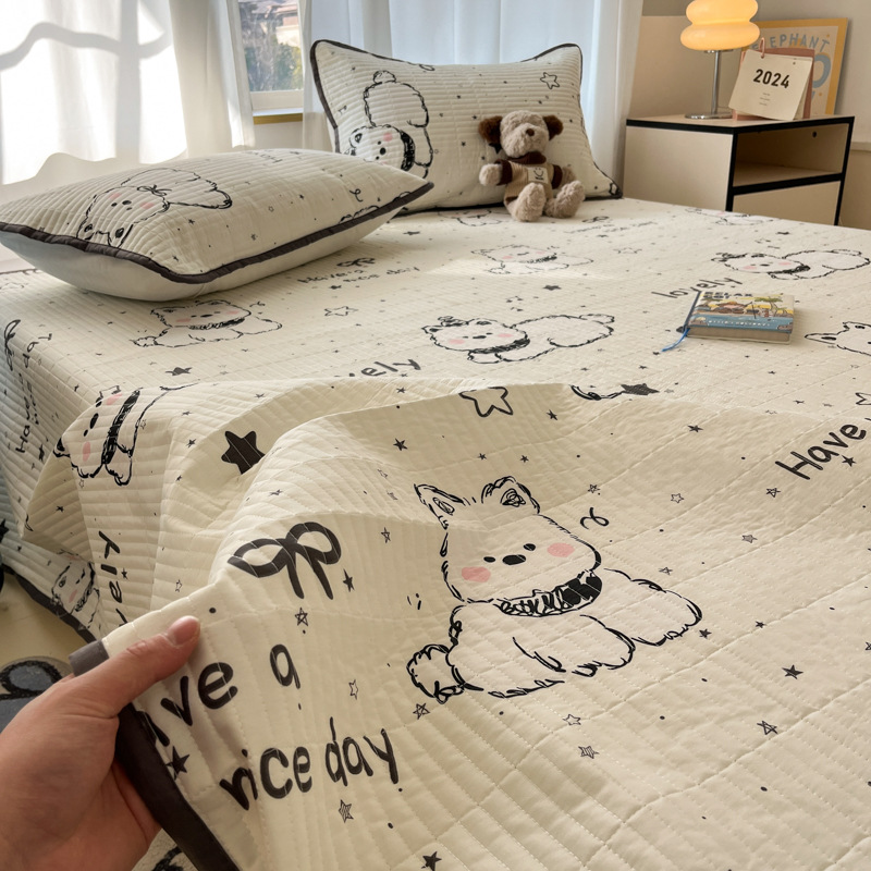Tapa de cama de tatami de algodón de tres piezas de algodón puro 2025 nuevo estilo cuatro estaciones sábanas antideslizantes universales cubierta kang