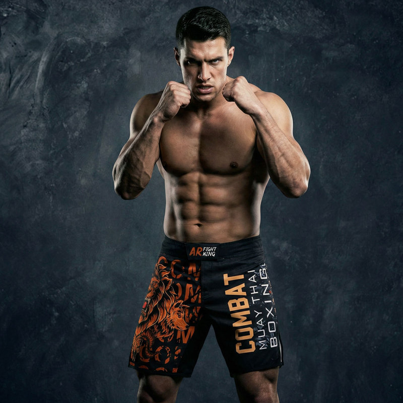 Rouhou MMA Muay Thai Sanda professional training combat quick-dry sweat-wicking shorts for men UFC fitness Rouhou MMA Muay Thai Sanda professional training combat quick-dry sweat-wicking shorts for men UFC fitness