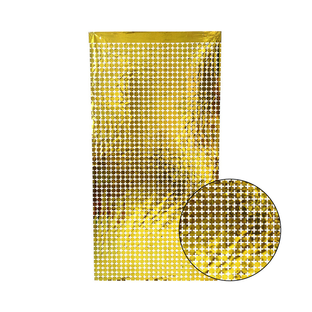 Cuadrado cuadrado cortina de seda de lluvia decoración de la pared de fondo 1 * 2m decoración brillante fábrica al por mayor comercio exterior