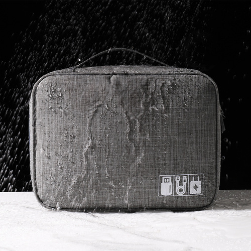 Factory Wholesale Anionic Waterproof Data Cable Charger Organizing Bag Portable Handheld Digital Storage Bag