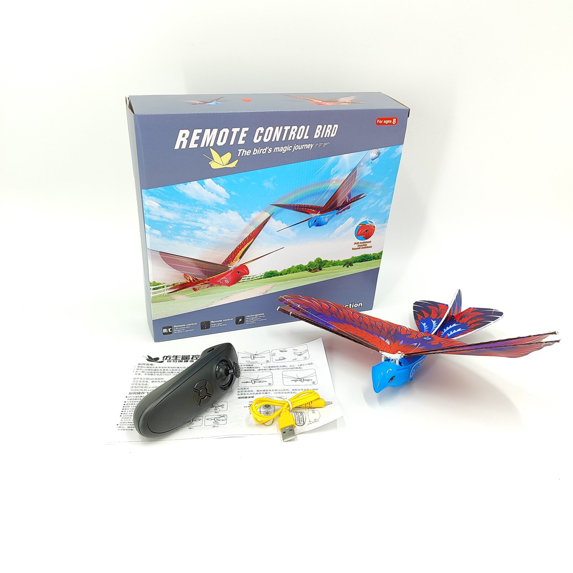 Bionic Flapping Bird Remote Control Aircraft, Creative and Cute Children's Remote Control Toy, Gift for Friends