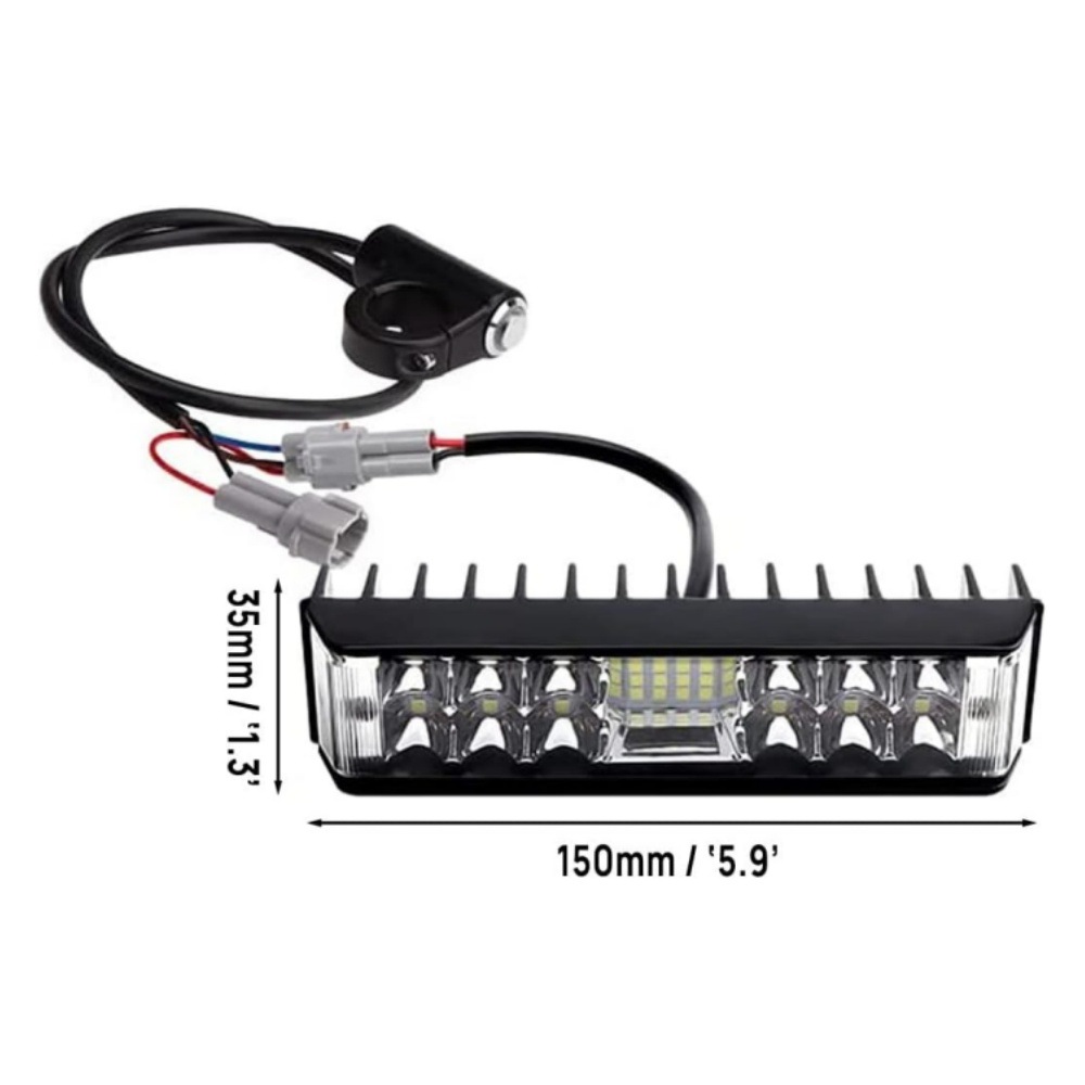 Suitable for Light Bee Sur-Ron Off-Road Electric Motorcycles, Dual-Row Three-Sided Spotlights, 12V Strong Light Waterproof Front Bumper Light