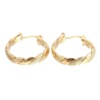 Golden fashionable woven matte earrings with pigtail, wish, 14 carat white gold