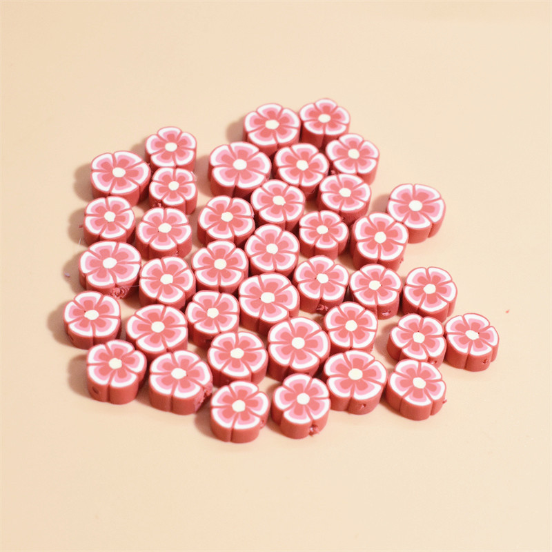 100 PCS/Package Soft Clay Flower Beads display picture 8