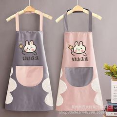 家庭用女性カバーキッチンエプロン新型料理作業服ウエスト周り飲食用家庭用エプロン印字