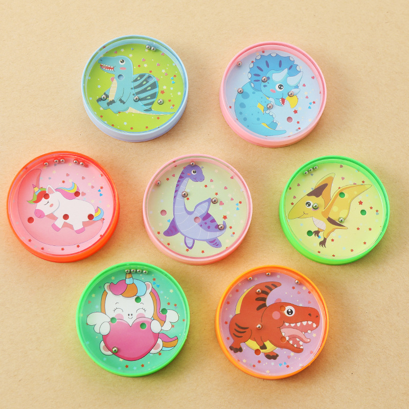 Animal de dibujos animados grano redondo laberinto entrenamiento juguetes educativos laberinto plástico pequeños juguetes bola Kindergarten