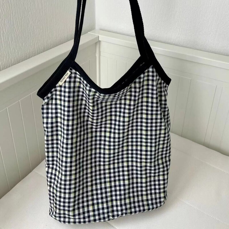2024 New Niche Easiest for Match Lazy Style Tote Bag Small Fresh Sling Plaid Pattern Large Capacity Student Shoulder Bag 2024 New Niche Easiest for Match Lazy Style Tote Bag Small Fresh Sling Plaid Pattern Large Capacity Student Shoulder Bag