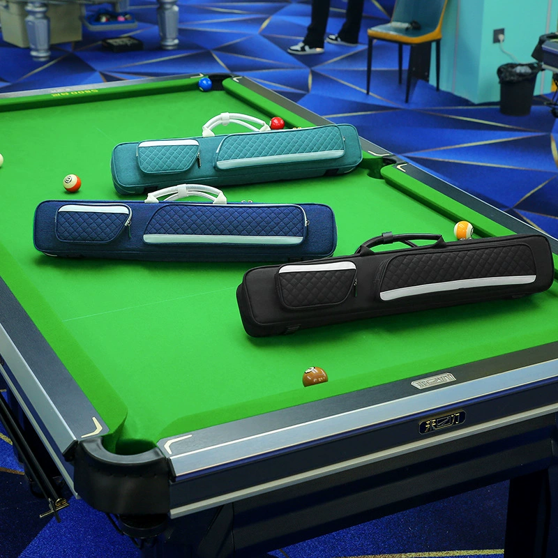 Новая легкая сумка для бильярдного кия, сумка для снукерного кия половинного размера, сумка для хранения 3 шаров, 4 шаров, сумка для хранения кия с 7 отверстиями.