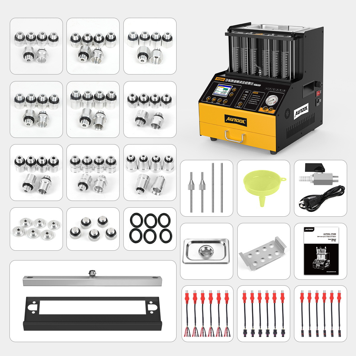 Autool Ct500 Automotive Fuel Injector Cleaning Machine Tester Gdi In-Cylinder Direct Injection Small Batch Dropshipping