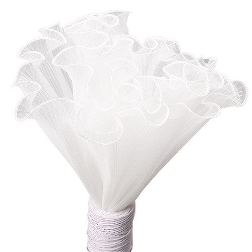 Langhua yarn Yiwu factory wholesale Korean style flower packaging lace mesh bouquet flower shop wrapped flower yarn pleated yarn